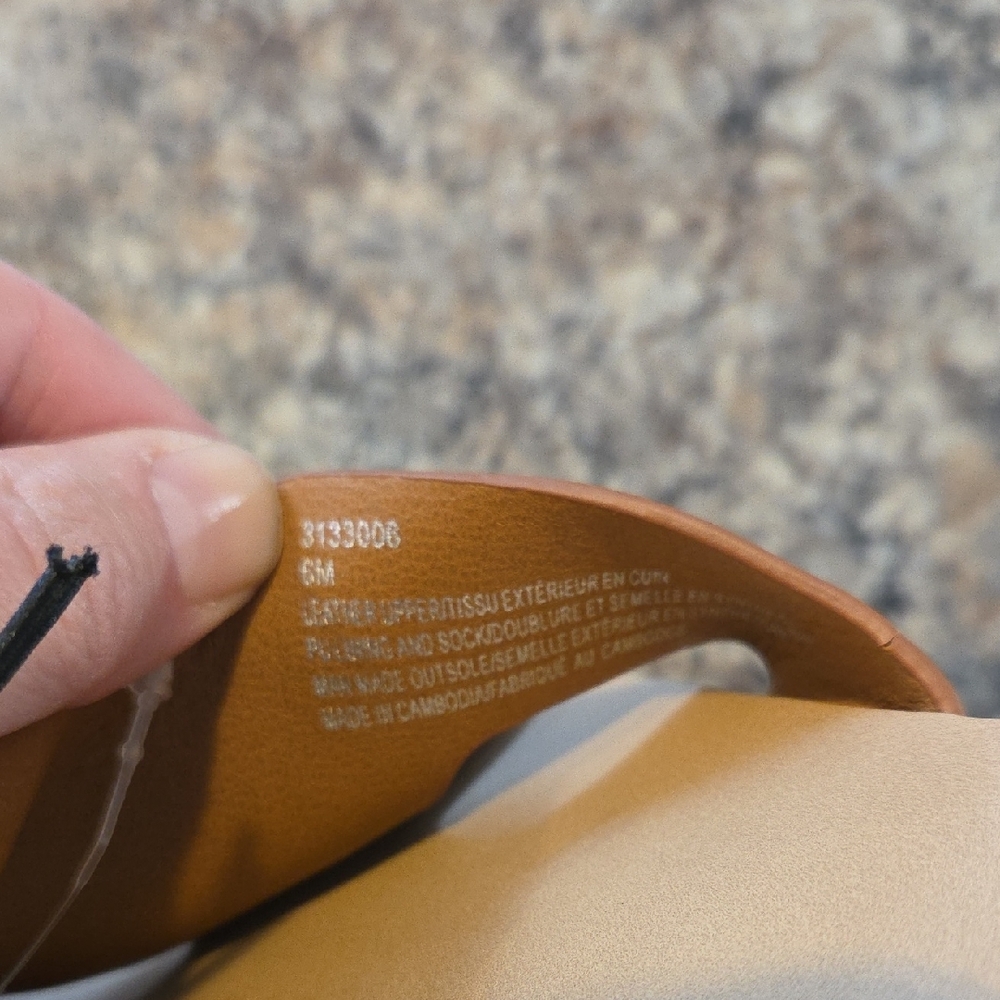 Steve Madden Size 6 NEW Tan Leather Slide Sandals - Picture 7 of 8